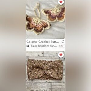 Red and Pink Crochet Baby Dress with Headband